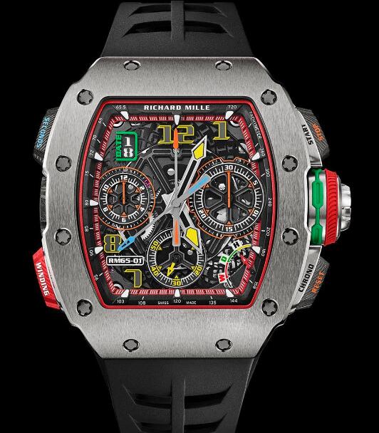 Review Replica Richard Mille RM 65-01 Automatic Split-Seconds Chronograph Titanium Watch
